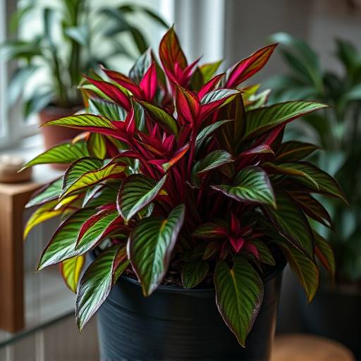 Zamioculca zamiifolia (ZZ Plant) exuberante em um vaso escuro.